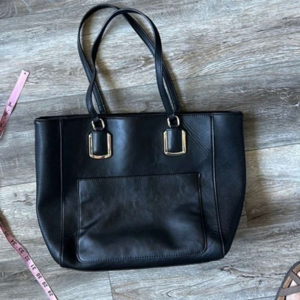 Nine West bag black leather laptop briefcase bag career